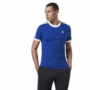 Reebok Training Essentials Linear Logo T Shirt Herren - Blau - DE 792-CKR